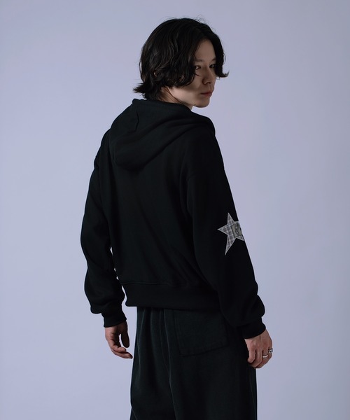 improves（インプローブス）の「リメイクライク チェックワッペン ZIPパーカー（パーカー・メンズ・ブラック/グレー・LARGE/MEDIUM）」の5枚目の写真