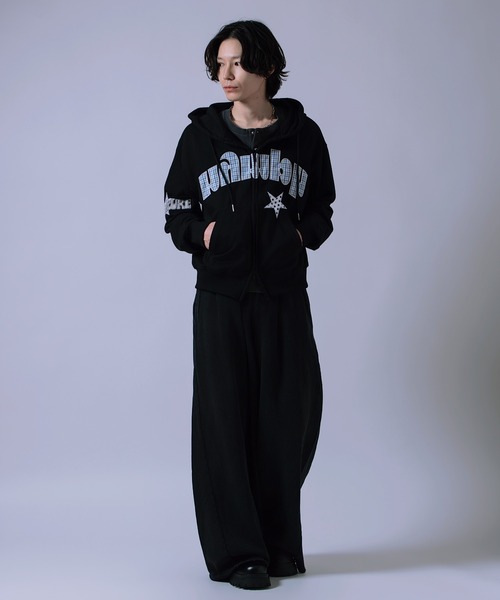 improves（インプローブス）の「リメイクライク チェックワッペン ZIPパーカー（パーカー・メンズ・ブラック/グレー・LARGE/MEDIUM）」の7枚目の写真