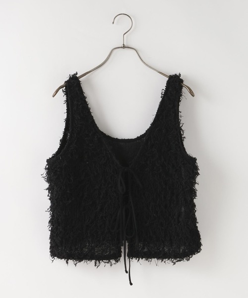 LOWRYS FARM（ローリーズファーム）の「フェザー２ＷＡＹベスト 663172（ベスト・レディース・アイボリー/ブラック/グレー・FREE）」の4枚目の写真