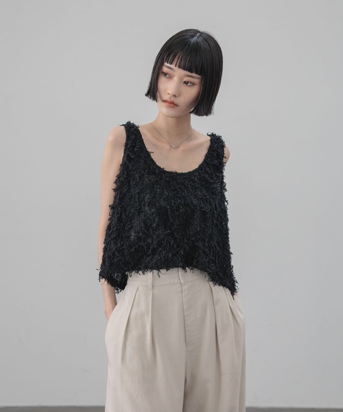 LOWRYS FARM（ローリーズファーム）の「フェザー２ＷＡＹベスト 663172（ベスト・レディース・アイボリー/ブラック/グレー・FREE）」の18枚目の写真