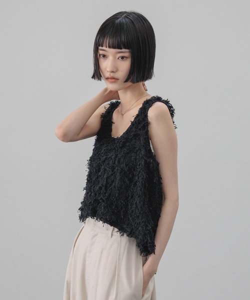 LOWRYS FARM（ローリーズファーム）の「フェザー２ＷＡＹベスト 663172（ベスト・レディース・アイボリー/ブラック/グレー・FREE）」の19枚目の写真