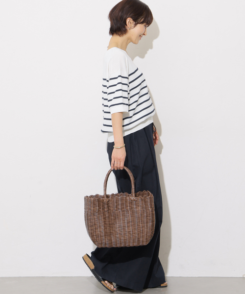 JOURNAL STANDARD relume（ジャーナルスタンダード　レリューム）の「【MULTI FUNC+】UVカット / 接触冷感 / ドライタッチVネックプルオーバー（ニット/セーター・レディース・カーキ/ブラック/ホワイト系その他/イエロー・FREE）」の13枚目の写真