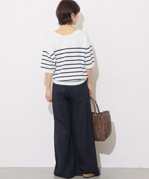 JOURNAL STANDARD relume（ジャーナルスタンダード　レリューム）の「【MULTI FUNC+】UVカット / 接触冷感 / ドライタッチVネックプルオーバー（ニット/セーター・レディース・カーキ/ブラック/ホワイト系その他/イエロー・FREE）」の14枚目の写真