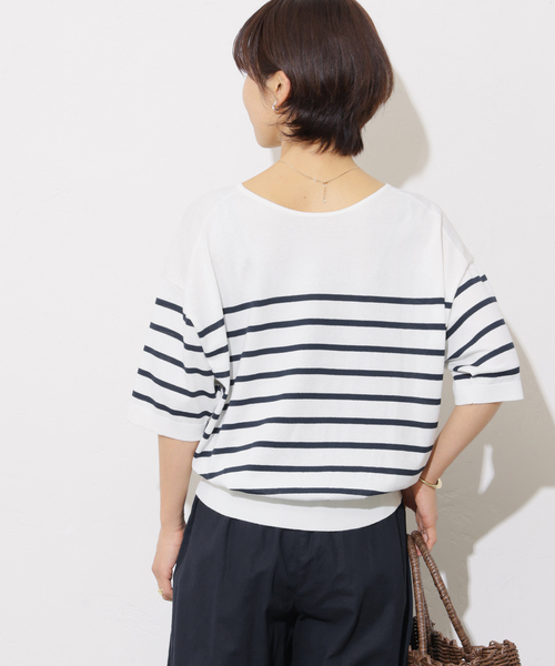 JOURNAL STANDARD relume（ジャーナルスタンダード　レリューム）の「【MULTI FUNC+】UVカット / 接触冷感 / ドライタッチVネックプルオーバー（ニット/セーター・レディース・カーキ/ブラック/ホワイト系その他/イエロー・FREE）」の18枚目の写真