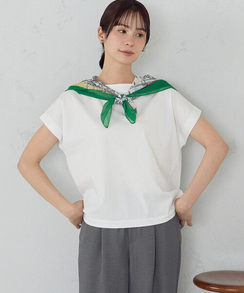 COMME CA ISM(コムサイズム)の「ボートネック カットソー(Tシャツ/カットソー・レディース・ブラック/ホワイト・MEDIUM/LARGE)」の15枚目の写真