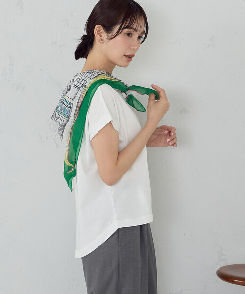 COMME CA ISM(コムサイズム)の「ボートネック カットソー(Tシャツ/カットソー・レディース・ブラック/ホワイト・MEDIUM/LARGE)」の14枚目の写真