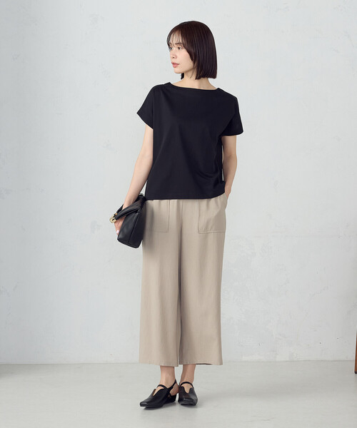 COMME CA ISM(コムサイズム)の「ボートネック カットソー(Tシャツ/カットソー・レディース・ブラック/ホワイト・MEDIUM/LARGE)」の13枚目の写真