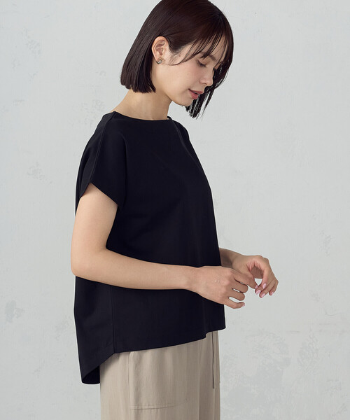 COMME CA ISM(コムサイズム)の「ボートネック カットソー(Tシャツ/カットソー・レディース・ブラック/ホワイト・MEDIUM/LARGE)」の11枚目の写真