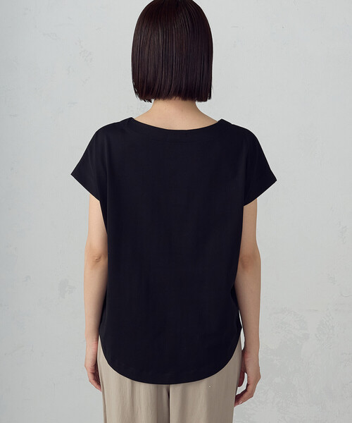 COMME CA ISM(コムサイズム)の「ボートネック カットソー(Tシャツ/カットソー・レディース・ブラック/ホワイト・MEDIUM/LARGE)」の8枚目の写真