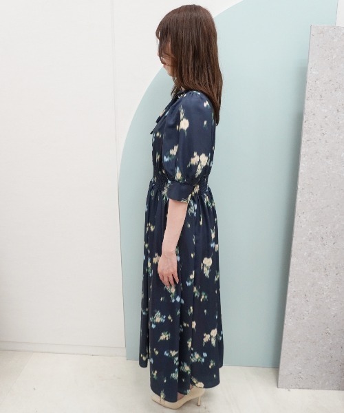 SWINGLE（スウィングル）の「【3/28(Sat)発売】ぼかしフラワーリボンプリントワンピース（ワンピース・レディース・ネイビー/オフホワイト/サックスブルー・FREE）」の14枚目の写真