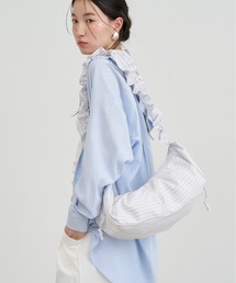 NUJOH（ヌゾ）の「Stripe Shirring Shoulder Bag / ストライプシャーリングショルダーバッグ（ショルダーバッグ）」