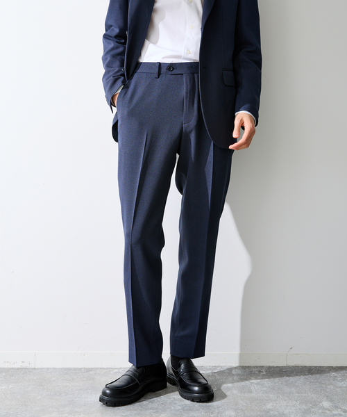 B.C STOCK（ベーセーストック）の「PE BIRDSEYE SLACKS（スラックス・メンズ・チャコールグレー/ブルー系その他/ネイビー・X-LARGE/LARGE/MEDIUM/SMALL）」の3枚目の写真