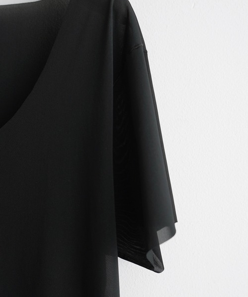 WYM LIDNM（ウィム バイ リドム）の「COOL DRY DEODORANT WIDE U NECK INNER TEE（インナーウェア/肌着・メンズ・グレイッシュベージュ/ブラック・XL/XS/S/M/L）」の18枚目の写真
