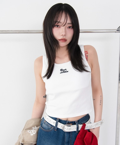 WEGO(ウィゴー)の「WEGO/【26春夏新作】グラフィックカップインタンク(タンクトップ・レディース・その他1/その他2/その他3/その他4・FREE)」の4枚目の写真