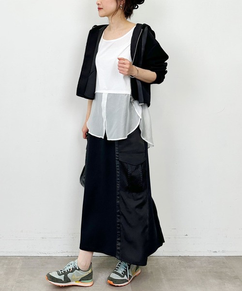 PICCIN(ピッチン)の「レイヤードタンクトップ(タンクトップ・レディース・オフホワイト/ブラック・M)」の17枚目の写真