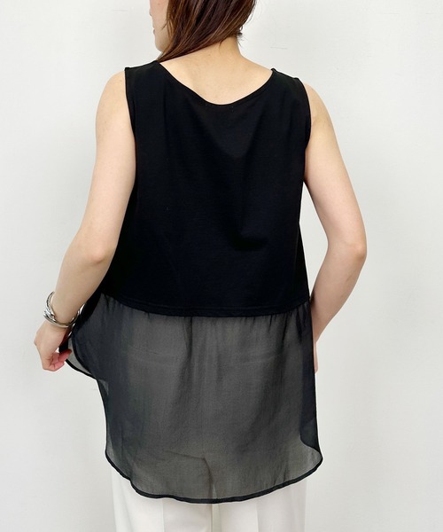 PICCIN(ピッチン)の「レイヤードタンクトップ(タンクトップ・レディース・オフホワイト/ブラック・M)」の13枚目の写真