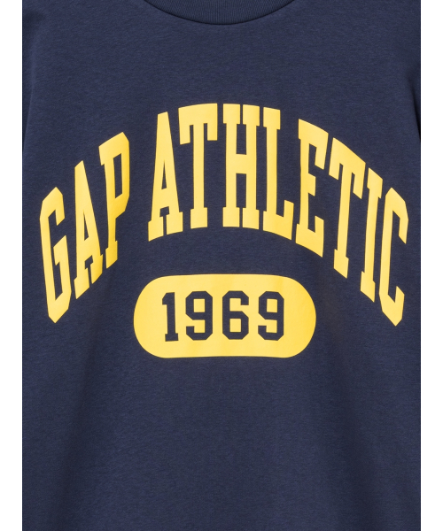 GAP(ギャップ)の「リラックスフィット フレンチテリー グラフィックTシャツ(スウェット・メンズ・グリーン/ネイビー/イエロー/ブルー/オフホワイト/ブラック・L/M/S/XS/XL)」の11枚目の写真