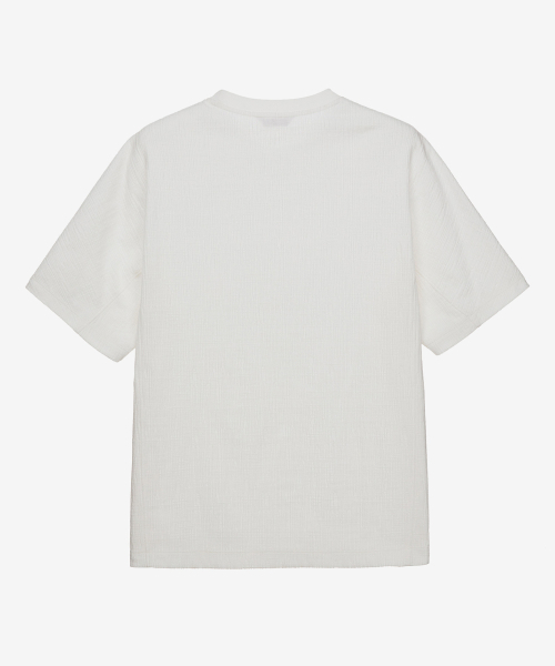 MINDBRIDGE(マインドブリッジ)の「組織変形セミオーバーフィットTシャツ - 2カラー MYTS3125(Tシャツ/カットソー・メンズ・ホワイト/ライトグレー・100/110/95/105)」の5枚目の写真