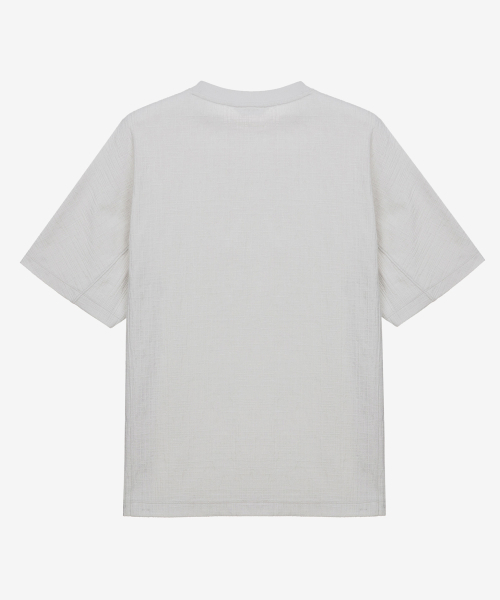 MINDBRIDGE(マインドブリッジ)の「組織変形セミオーバーフィットTシャツ - 2カラー MYTS3125(Tシャツ/カットソー・メンズ・ホワイト/ライトグレー・100/110/95/105)」の7枚目の写真