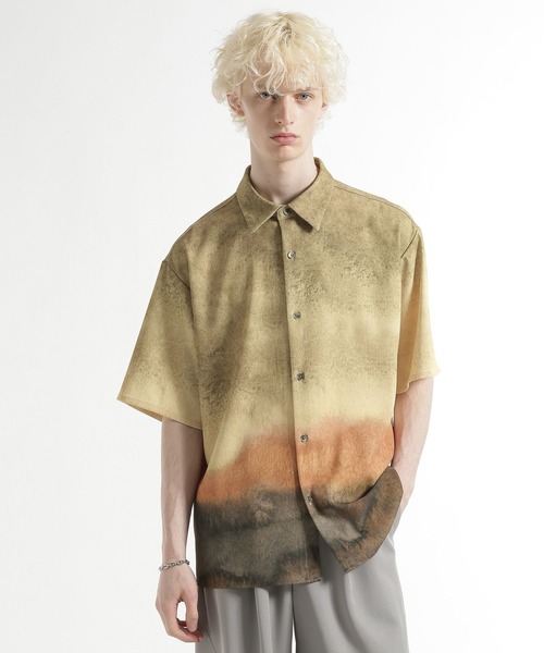 HARE（ハレ）の「HARE ART EDITシャツ(HARE)（シャツ/ブラウス・メンズ・ブルー/ブラック/ベージュ・MEDIUM/SMALL）」の10枚目の写真