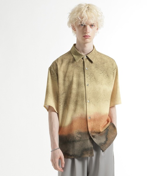 HARE（ハレ）の「HARE ART EDITシャツ(HARE)（シャツ/ブラウス・メンズ・ブルー/ブラック/ベージュ・MEDIUM/SMALL）」の11枚目の写真
