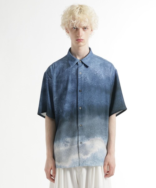 HARE（ハレ）の「HARE ART EDITシャツ(HARE)（シャツ/ブラウス・メンズ・ブルー/ブラック/ベージュ・MEDIUM/SMALL）」の14枚目の写真