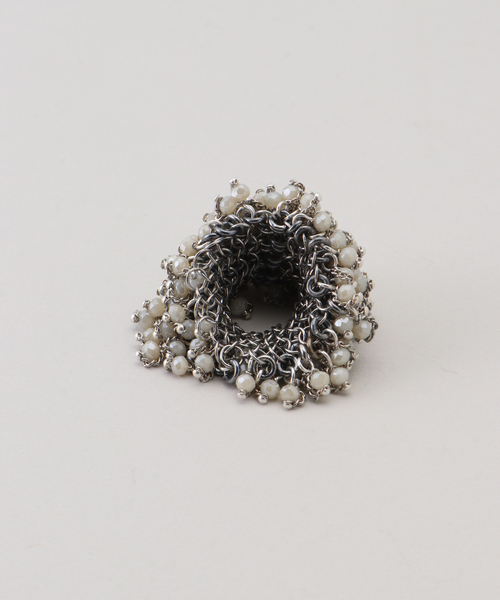 VERMEIL par iena(ヴェルメイユパーイエナ)の「JEAN FRANCOIS MIMILLA ジャンフランソワミミラ Glass Beads & Stee リング BAG101(リング・レディース・シルバー・FREE)」の2枚目の写真