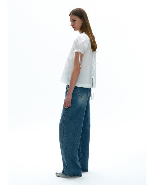 PARTIMENTO WOMEN(パルティメントウィメン)の「オープンバックリボンパフブラウス_ホワイト(シャツ/ブラウス・レディース・その他・ONE SIZE)」の12枚目の写真