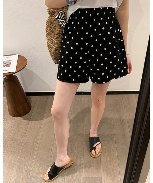 inst.ALL（インストール）の「ドット柄ショートパンツ（その他パンツ・レディース・ブラック・M/LL）」の5枚目の写真