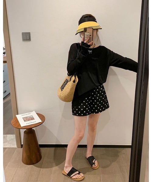 inst.ALL（インストール）の「ドット柄ショートパンツ（その他パンツ・レディース・ブラック・M/LL）」の7枚目の写真