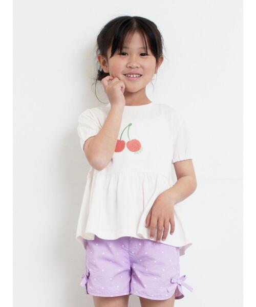 Samansa Mos2 Lagom(サマンサモスモスラーゴム)の「【吸水速乾】サクランボさがら刺繍Tシャツ(Tシャツ/カットソー・キッズ・オフホワイト/ピンク・130/95/120/110/100)」の19枚目の写真