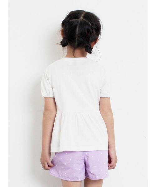 さくらんぼ様　トップス　ホワイト 吸水速乾】サクランボさがら刺繍Tシャツ（Tシャツ/カットソー