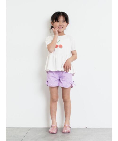 吸水速乾】サクランボさがら刺繍Tシャツ（Tシャツ/カットソー