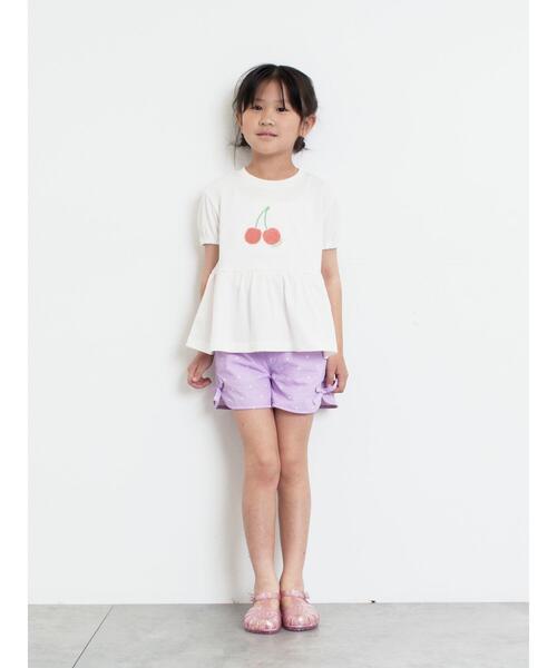 Samansa Mos2 Lagom(サマンサモスモスラーゴム)の「【吸水速乾】サクランボさがら刺繍Tシャツ(Tシャツ/カットソー・キッズ・オフホワイト/ピンク・130/95/120/110/100)」の8枚目の写真