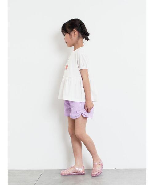 Samansa Mos2 Lagom(サマンサモスモスラーゴム)の「【吸水速乾】サクランボさがら刺繍Tシャツ(Tシャツ/カットソー・キッズ・オフホワイト/ピンク・130/95/120/110/100)」の9枚目の写真