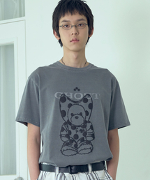 DEVIL BEAR DOLL PIGMENT DYED TEE_CHARCOAL(NG2GMUT509A)