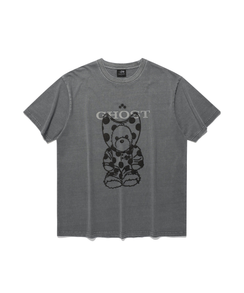 NICE GHOST CLUB（ナイスゴーストクラブ）の「DEVIL BEAR DOLL PIGMENT DYED TEE_CHARCOAL(NG2GMUT509A)（Tシャツ/カットソー・レディース・チャコール・SMALL/MEDIUM/LARGE）」の4枚目の写真