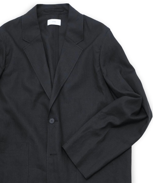 ATON(エイトン)の「【ATON】 SILK LINEN MIXING TAILORED JACKET(テーラードジャケット・メンズ・ブラック・4/6)」の3枚目の写真