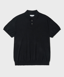 OUTSTANDING（アウトスタンディング）の「HS KNIT COLLAR SHIRT_BLACK（ポロシャツ）」