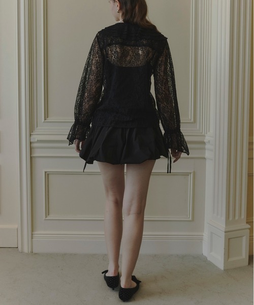 ORGUE(オルグ)の「Scalloped lace blouse/スカラップドレースブラウス(シャツ/ブラウス・レディース・アイボリー/ブラック・FREE)」の11枚目の写真
