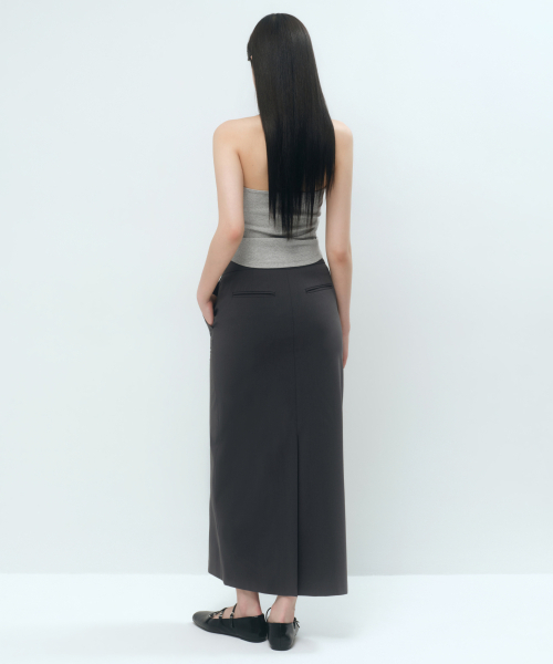 MUSINSA STANDARD WOMAN（ムシンサスタンダードウーマン）の「[クールタンダード] ウィメンズ ストレート マキシスカート [グレー]（スカート・レディース・その他・X-SMALL/SMALL/MEDIUM/LARGE）」の3枚目の写真