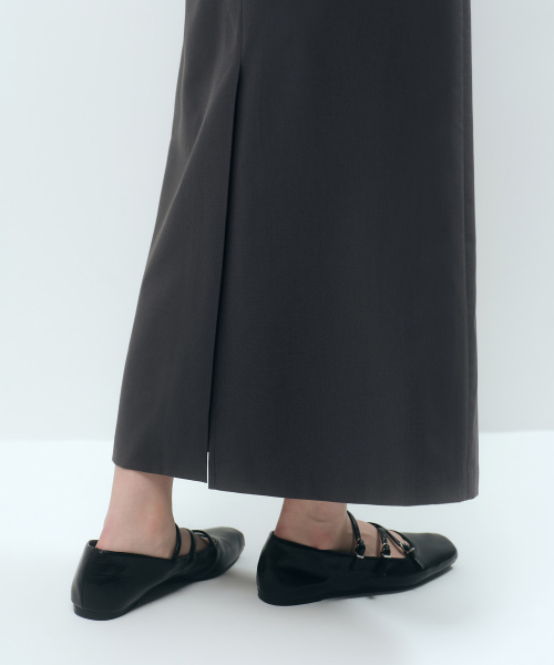 MUSINSA STANDARD WOMAN（ムシンサスタンダードウーマン）の「[クールタンダード] ウィメンズ ストレート マキシスカート [グレー]（スカート・レディース・その他・X-SMALL/SMALL/MEDIUM/LARGE）」の7枚目の写真