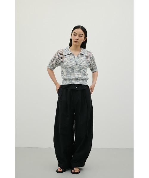 STYLEMIXER（スタイルミキサー）の「クロシェミックスニットポロ（ニット/セーター・レディース・イエロー/ブルー/ホワイト・FREE）」の18枚目の写真