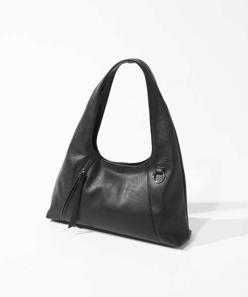 Tassel Zipp Synthetic Leather Mini Tote Bag/タッセルZIP