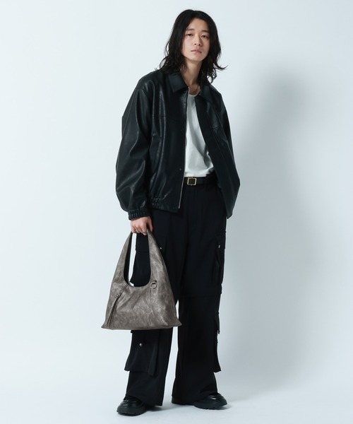 RAGEBLUE(レイジブルー)の「Tassel Zipp Synthetic Leather Mini Tote Bag/タッセルZIPハンドバッグ(トートバッグ・メンズ・シルバー/ブラック・FREE)」の11枚目の写真