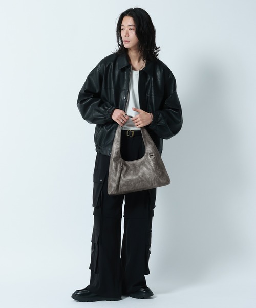 RAGEBLUE(レイジブルー)の「Tassel Zipp Synthetic Leather Mini Tote Bag/タッセルZIPハンドバッグ(トートバッグ・メンズ・シルバー/ブラック・FREE)」の12枚目の写真