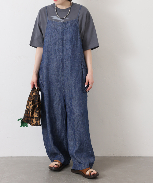 JOURNAL STANDARD LUXE(ジャーナルスタンダード ラックス)の「リネンデニム サロペット(サロペット/オーバーオール・レディース・ネイビー・FREE)」の10枚目の写真