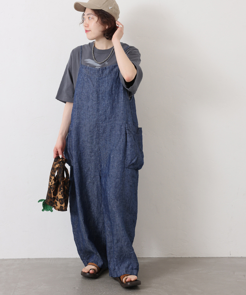 JOURNAL STANDARD LUXE(ジャーナルスタンダード ラックス)の「リネンデニム サロペット(サロペット/オーバーオール・レディース・ネイビー・FREE)」の11枚目の写真