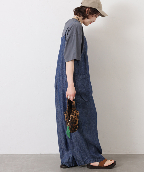 JOURNAL STANDARD LUXE(ジャーナルスタンダード ラックス)の「リネンデニム サロペット(サロペット/オーバーオール・レディース・ネイビー・FREE)」の13枚目の写真