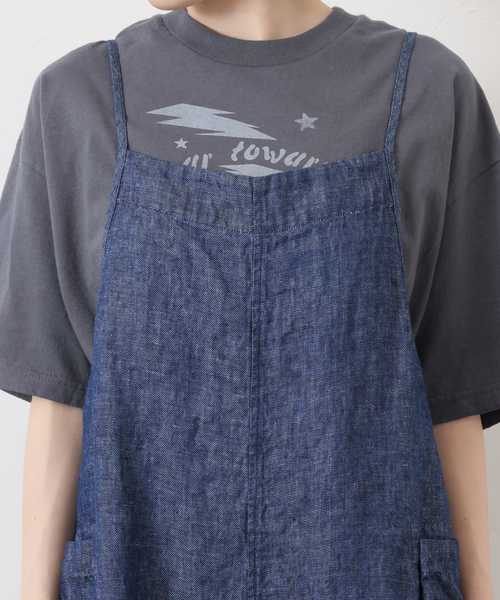 JOURNAL STANDARD LUXE(ジャーナルスタンダード ラックス)の「リネンデニム サロペット(サロペット/オーバーオール・レディース・ネイビー・FREE)」の17枚目の写真